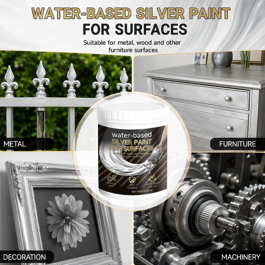 ⏳Limited Time Special Price⏰Water-Based Silver Paint for Metal & Wood