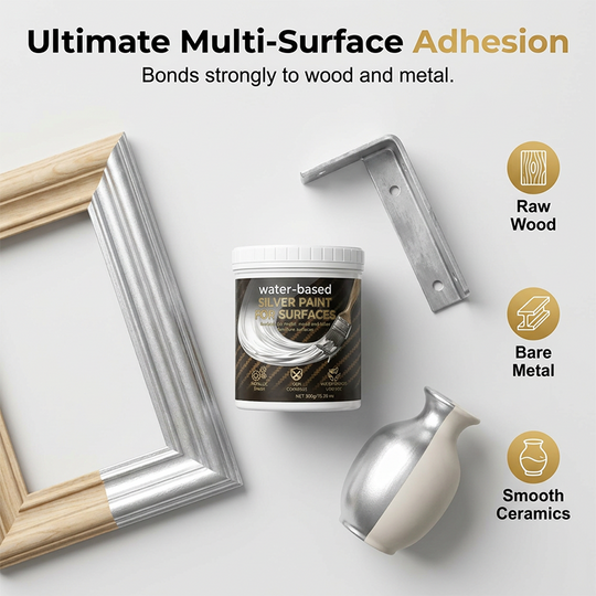 ⏳Limited Time Special Price⏰Water-Based Silver Paint for Metal & Wood