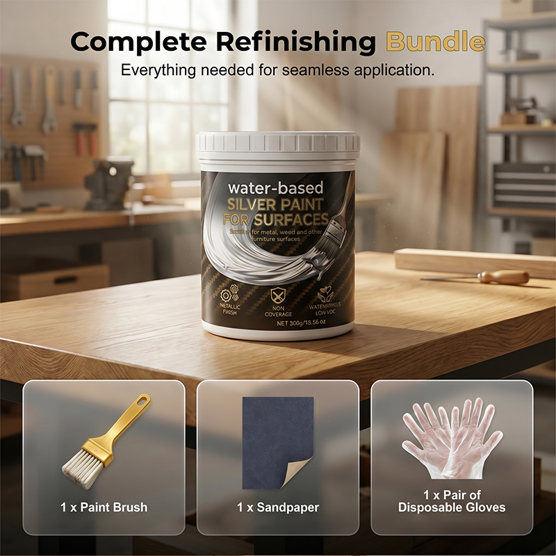 ⏳Limited Time Special Price⏰Water-Based Silver Paint for Metal & Wood
