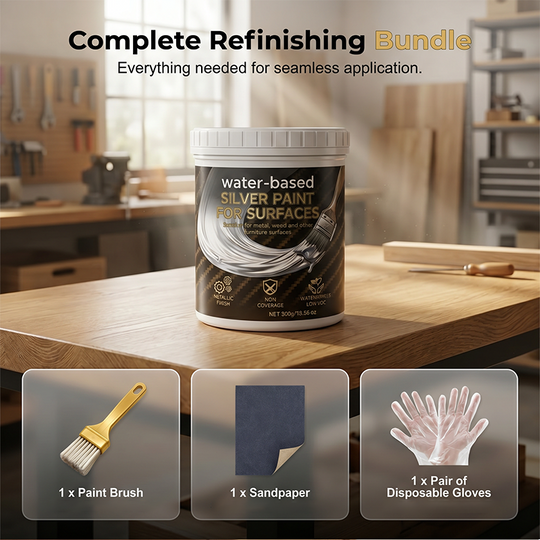 ⏳Limited Time Special Price⏰Water-Based Silver Paint for Metal & Wood