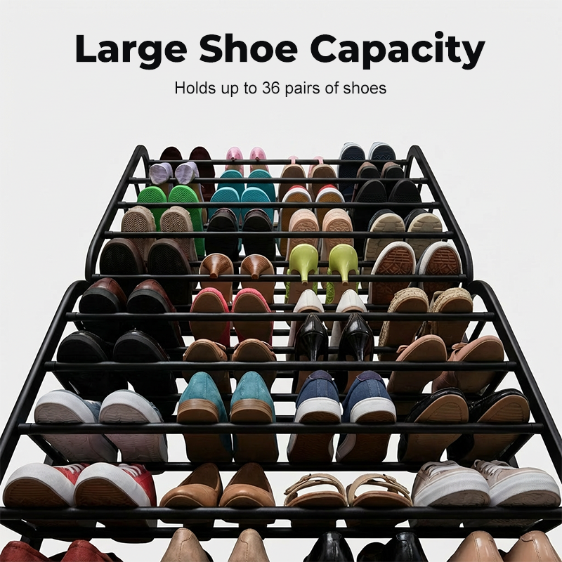 ⏳Limited Time 50% OFF⏰Over-the-Door Shoe Rack Organizer – 24 pockets & tool-free install – Fits standard doors, holds up to 24 pairs – perfect for entryway or closet