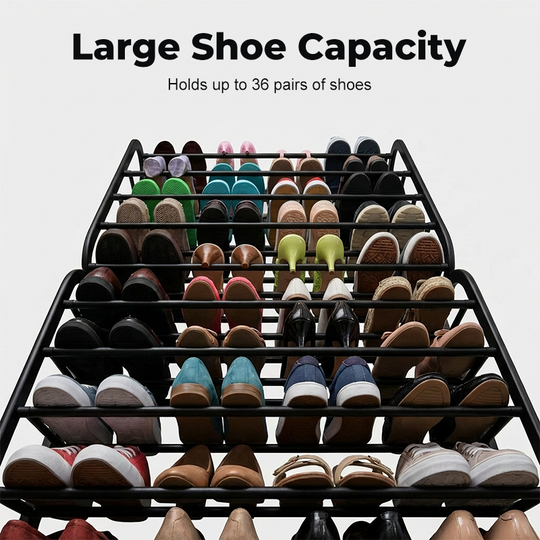 ⏳Limited Time 50% OFF⏰Over-the-Door Shoe Rack Organizer – 24 pockets & tool-free install – Fits standard doors, holds up to 24 pairs – perfect for entryway or closet