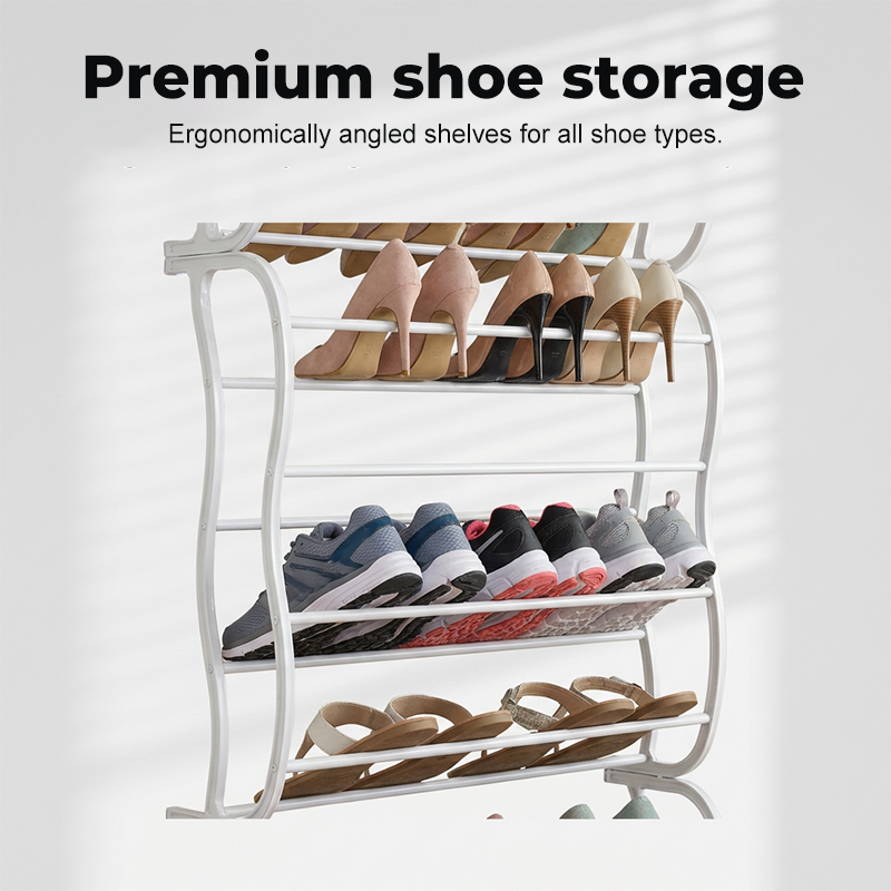 ⏳Limited Time 50% OFF⏰Over-the-Door Shoe Rack Organizer – 24 pockets & tool-free install – Fits standard doors, holds up to 24 pairs – perfect for entryway or closet