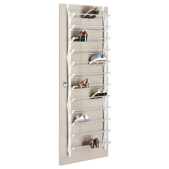⏳Limited Time 50% OFF⏰Over-the-Door Shoe Rack Organizer – 24 pockets & tool-free install – Fits standard doors, holds up to 24 pairs – perfect for entryway or closet
