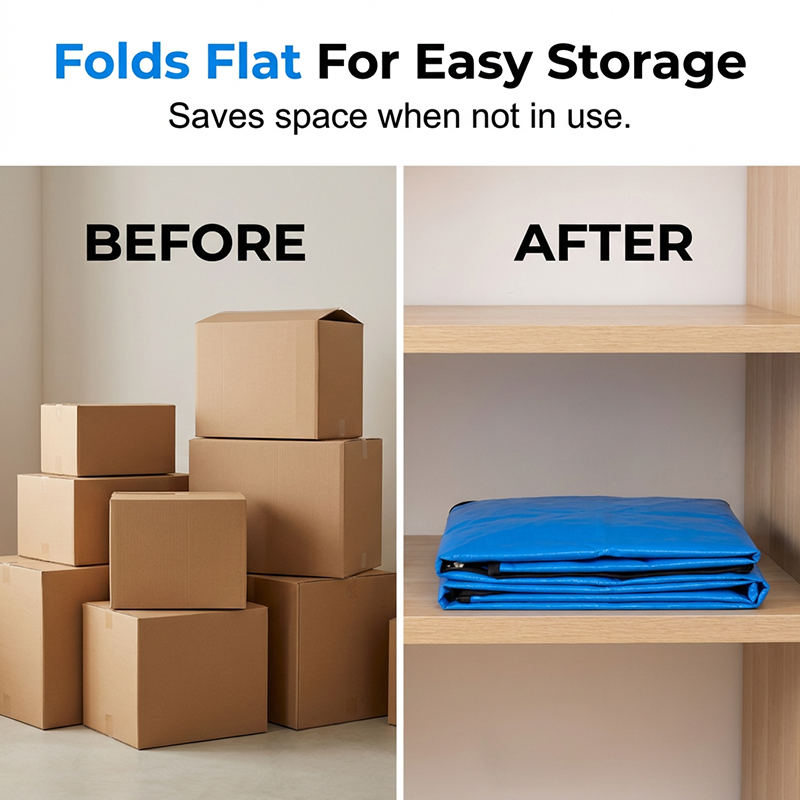 Collapsible Storage and Moving Bag – Heavy-duty handles & zippered closure – Folds flat, perfect for moving, travel or closet organization – reusable & easy to clean 🏠