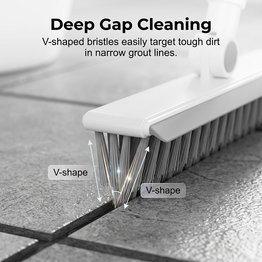 🎉Surprise Price ✨🧹 2-in-1 Grout & Corner Scrubber Brush with Squeegee