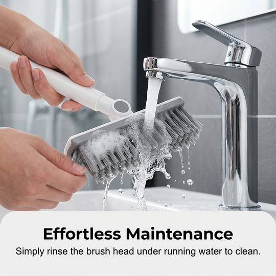 🎉Surprise Price ✨🧹 2-in-1 Grout & Corner Scrubber Brush with Squeegee