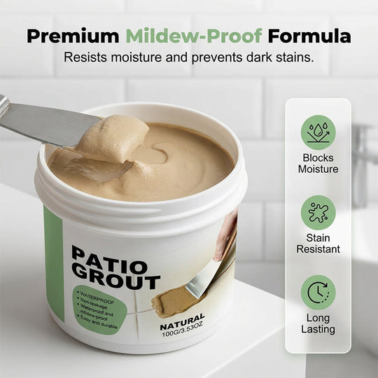 Waterproof Tile Grout Filler & Crack Repair Paste | Mould-Resistant Sealant for Bathroom, Kitchen & Outdoor Patio Tiles