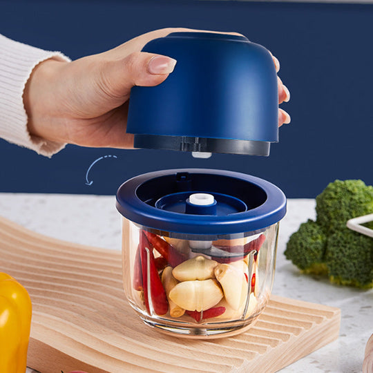 Cordless Multifunctional Mini Electric Food Processor, Wireless Portable Kitchen Chopper for Minced Meat, Garlic & Baby Puree, Fast Food Prep Kitchen Helper