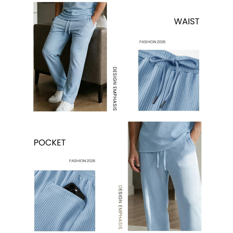 ⚽️🏆️World Cup Sale:30% OFF🎉70K+ SOLD! 🥳Men's Ribbed Sleeveless Tank Top & Pants 2-Piece Set