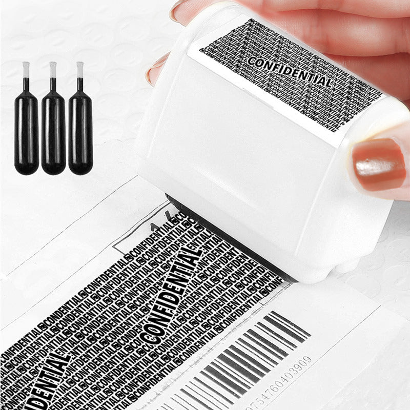 Privacy Protection Security Roller Stamp — Address & Billing Info Blocker, Home & Office Mailing Essentials
