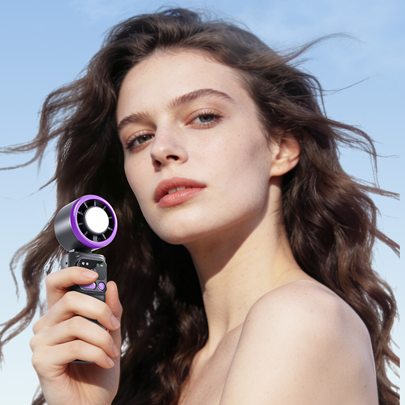 ❄️🌬️ 50% OFF!| Portable Neck Fan with Semiconductor Ice Cooling Plate | 3600mAh Foldable Personal Air Conditioner | LED Display & Type-C Charging