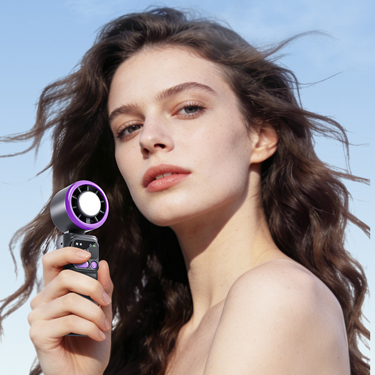 ❄️🌬️ 50% OFF!| Portable Neck Fan with Semiconductor Ice Cooling Plate | 3600mAh Foldable Personal Air Conditioner | LED Display & Type-C Charging