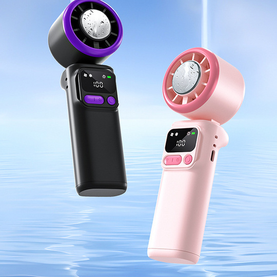 ❄️🌬️ 50% OFF!| Portable Neck Fan with Semiconductor Ice Cooling Plate | 3600mAh Foldable Personal Air Conditioner | LED Display & Type-C Charging