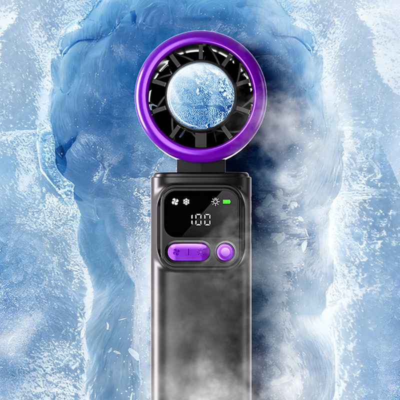 ❄️🌬️ 50% OFF!| Portable Neck Fan with Semiconductor Ice Cooling Plate | 3600mAh Foldable Personal Air Conditioner | LED Display & Type-C Charging