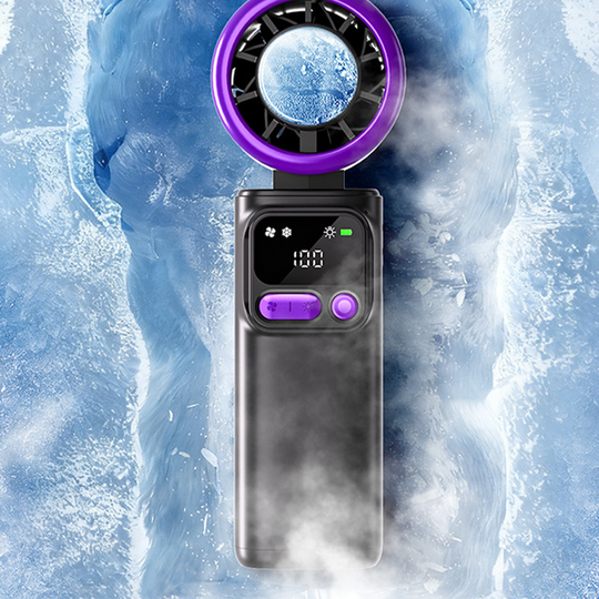 ❄️🌬️ 50% OFF!| Portable Neck Fan with Semiconductor Ice Cooling Plate | 3600mAh Foldable Personal Air Conditioner | LED Display & Type-C Charging
