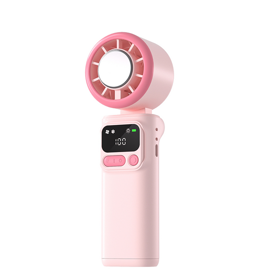 ❄️🌬️ 50% OFF!| Portable Neck Fan with Semiconductor Ice Cooling Plate | 3600mAh Foldable Personal Air Conditioner | LED Display & Type-C Charging