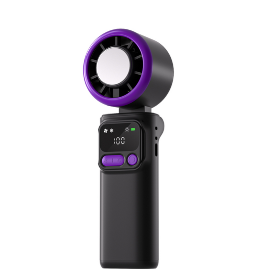 ❄️🌬️ 50% OFF!| Portable Neck Fan with Semiconductor Ice Cooling Plate | 3600mAh Foldable Personal Air Conditioner | LED Display & Type-C Charging