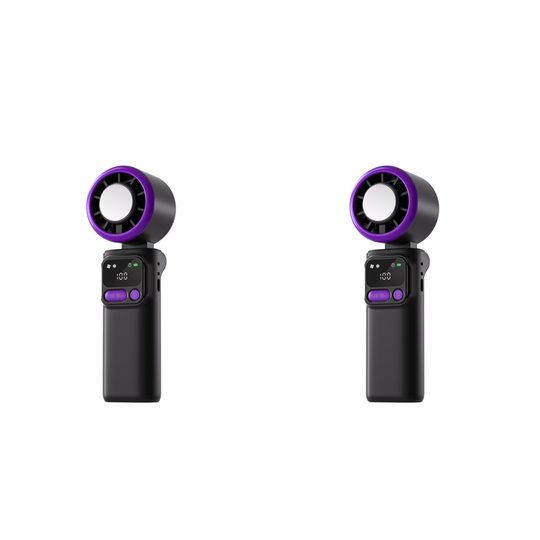 ❄️🌬️ 50% OFF!| Portable Neck Fan with Semiconductor Ice Cooling Plate | 3600mAh Foldable Personal Air Conditioner | LED Display & Type-C Charging