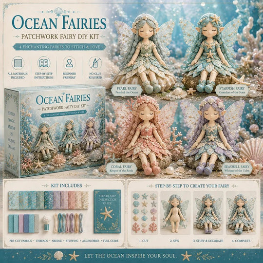 🧵🧚Fairy Patchwork DIY Collection🌸Dreamy Floral Fabric Patches✨Vintage Mixed Material Scrapbook Handmade Kit💐