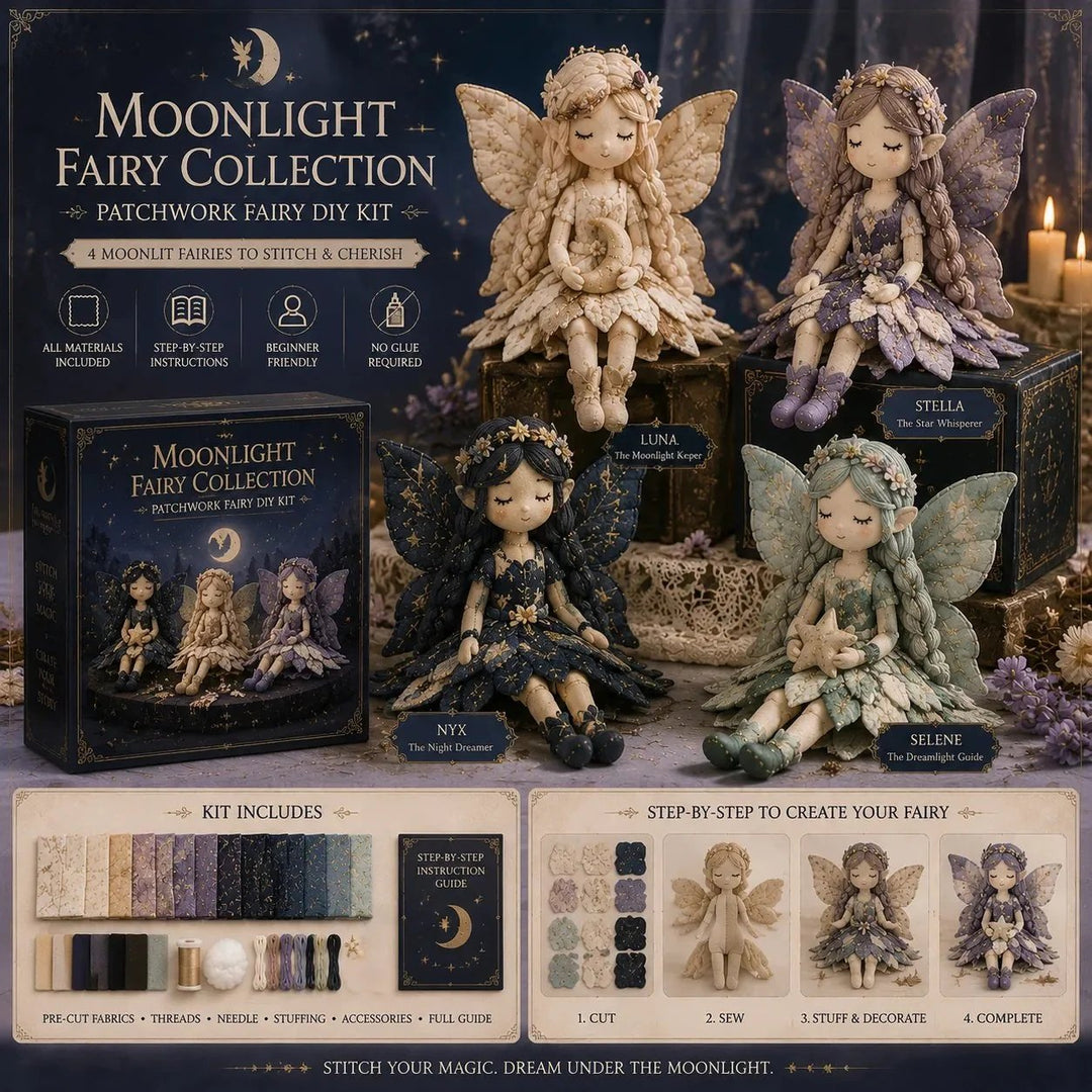🧵🧚Fairy Patchwork DIY Collection🌸Dreamy Floral Fabric Patches✨Vintage Mixed Material Scrapbook Handmade Kit💐