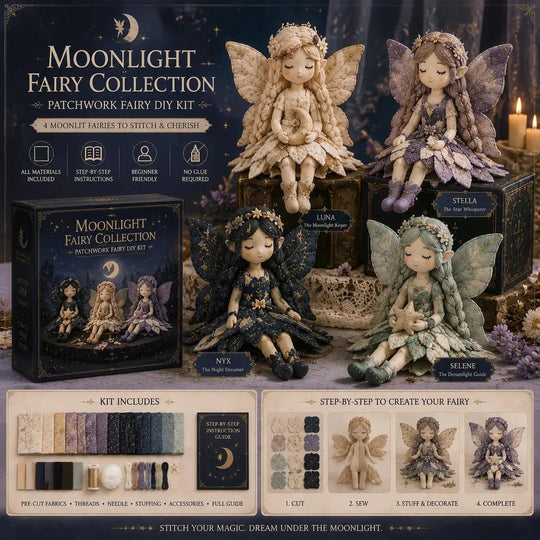 🧵🧚Fairy Patchwork DIY Collection🌸Dreamy Floral Fabric Patches✨Vintage Mixed Material Scrapbook Handmade Kit💐