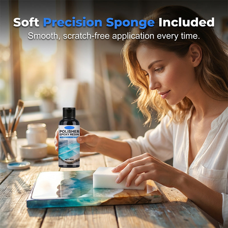 Epoxy Resin Polish – Restores dull resin to crystal‑clear high gloss. Removes scratches & haze. Effortless hand polish!