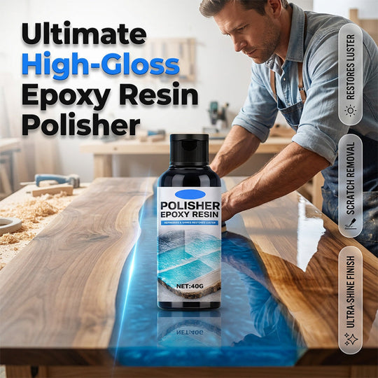 Epoxy Resin Polish – Restores dull resin to crystal‑clear high gloss. Removes scratches & haze. Effortless hand polish!
