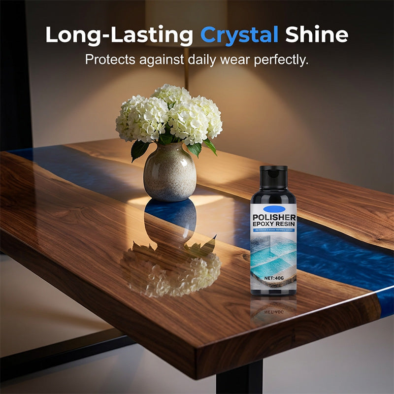 Epoxy Resin Polish – Restores dull resin to crystal‑clear high gloss. Removes scratches & haze. Effortless hand polish!