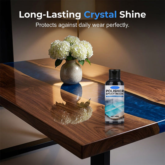 Epoxy Resin Polish – Restores dull resin to crystal‑clear high gloss. Removes scratches & haze. Effortless hand polish!