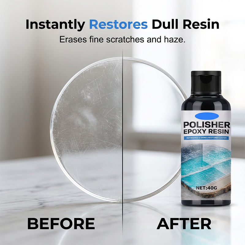 Epoxy Resin Polish – Restores dull resin to crystal‑clear high gloss. Removes scratches & haze. Effortless hand polish!