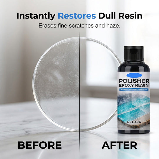 Epoxy Resin Polish – Restores dull resin to crystal‑clear high gloss. Removes scratches & haze. Effortless hand polish!
