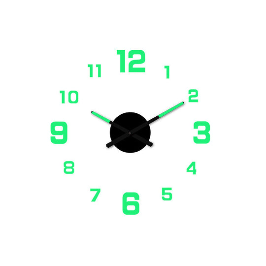 3D DIY Luminous Acrylic Wall Clock Set | Drill-free adhesive mounting