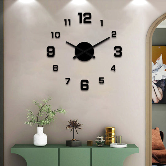 3D DIY Luminous Acrylic Wall Clock Set | Drill-free adhesive mounting