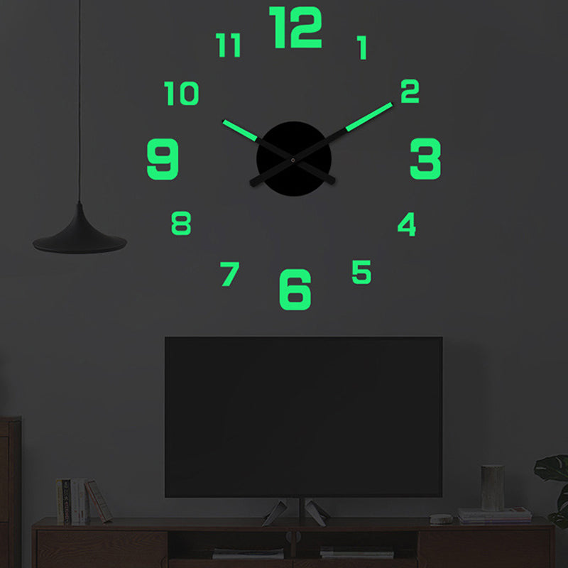 3D DIY Luminous Acrylic Wall Clock Set | Drill-free adhesive mounting