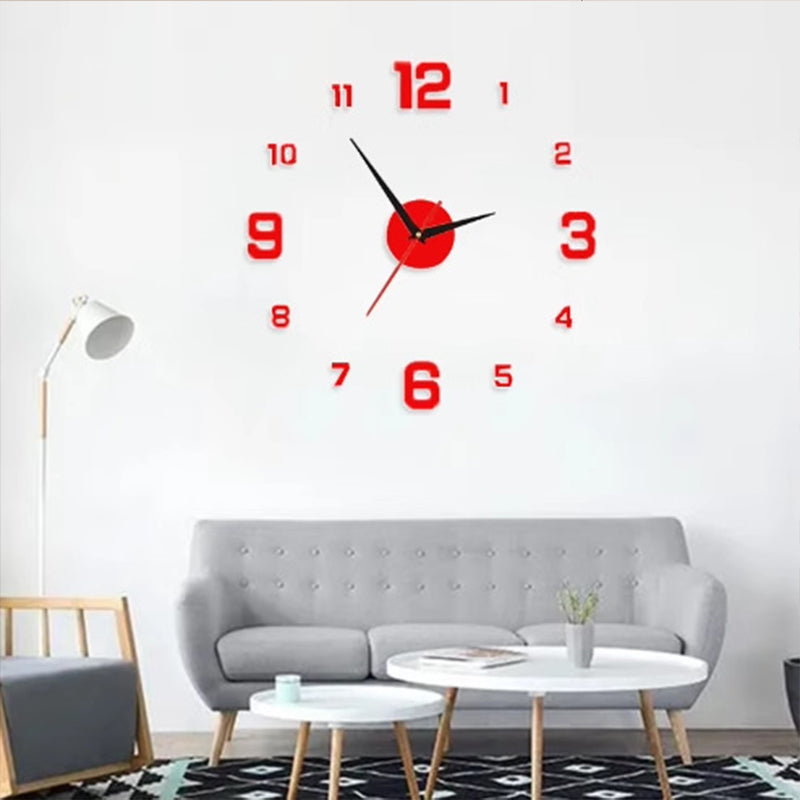 3D DIY Luminous Acrylic Wall Clock Set | Drill-free adhesive mounting