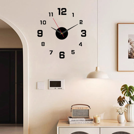 3D DIY Luminous Acrylic Wall Clock Set | Drill-free adhesive mounting