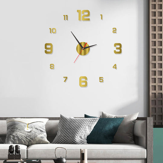 3D DIY Luminous Acrylic Wall Clock Set | Drill-free adhesive mounting