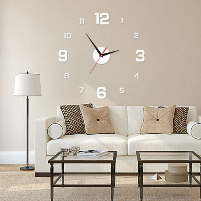 3D DIY Luminous Acrylic Wall Clock Set | Drill-free adhesive mounting