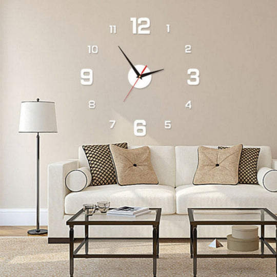 3D DIY Luminous Acrylic Wall Clock Set | Drill-free adhesive mounting