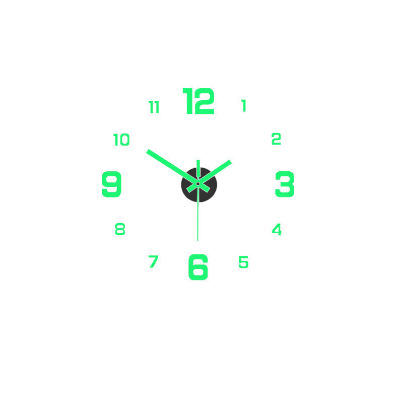 3D DIY Luminous Acrylic Wall Clock Set | Drill-free adhesive mounting
