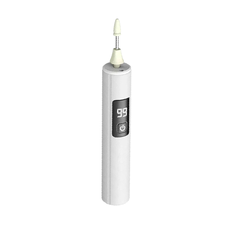 Professional Electric Nail Polisher – Smooths thick nails, 99-speed display. Multiple heads for shaping & buffing. Salon at home! 🌟💎