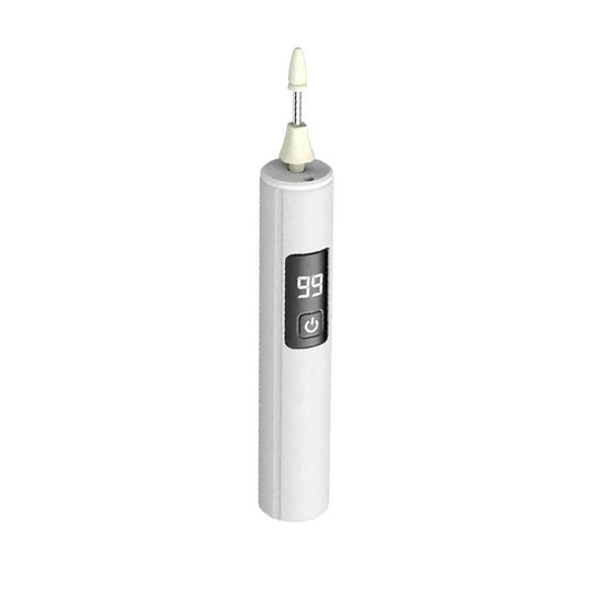 Professional Electric Nail Polisher – Smooths thick nails, 99-speed display. Multiple heads for shaping & buffing. Salon at home! 🌟💎