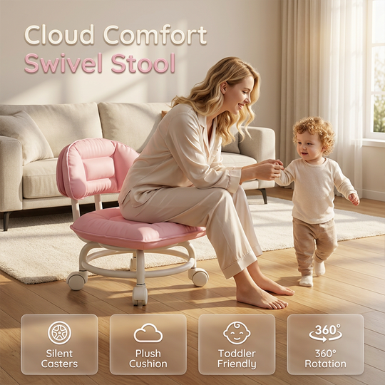 ⏳Time-Limited Special⏰ Rolling Low Stool with Backrest – Padded seat & silent casters – Perfect for workshops, garages or studios – comfortable and mobile 🛠️✨