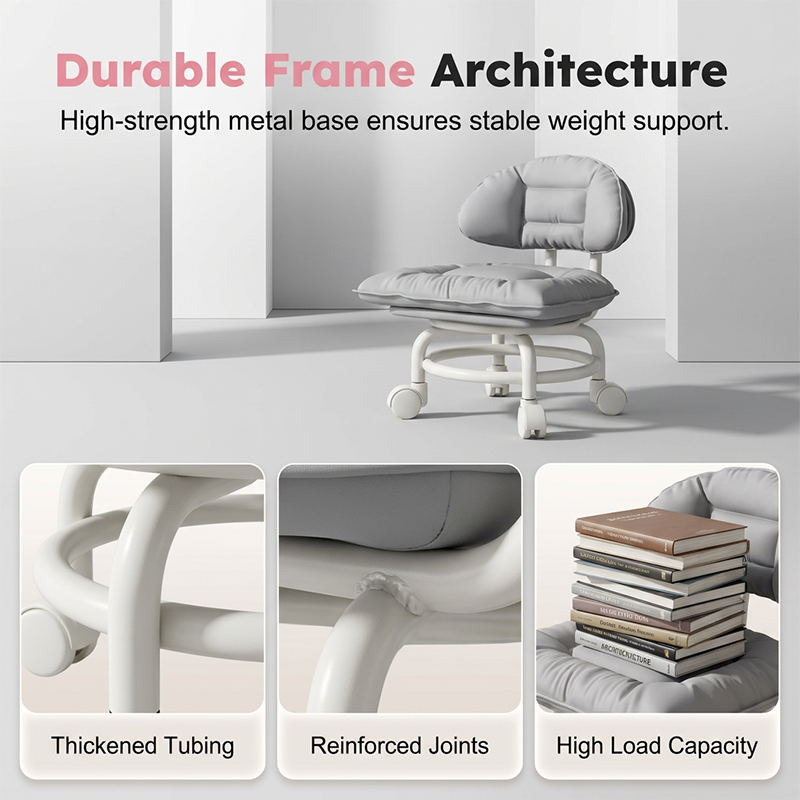 ⏳Time-Limited Special⏰ Rolling Low Stool with Backrest – Padded seat & silent casters – Perfect for workshops, garages or studios – comfortable and mobile 🛠️✨