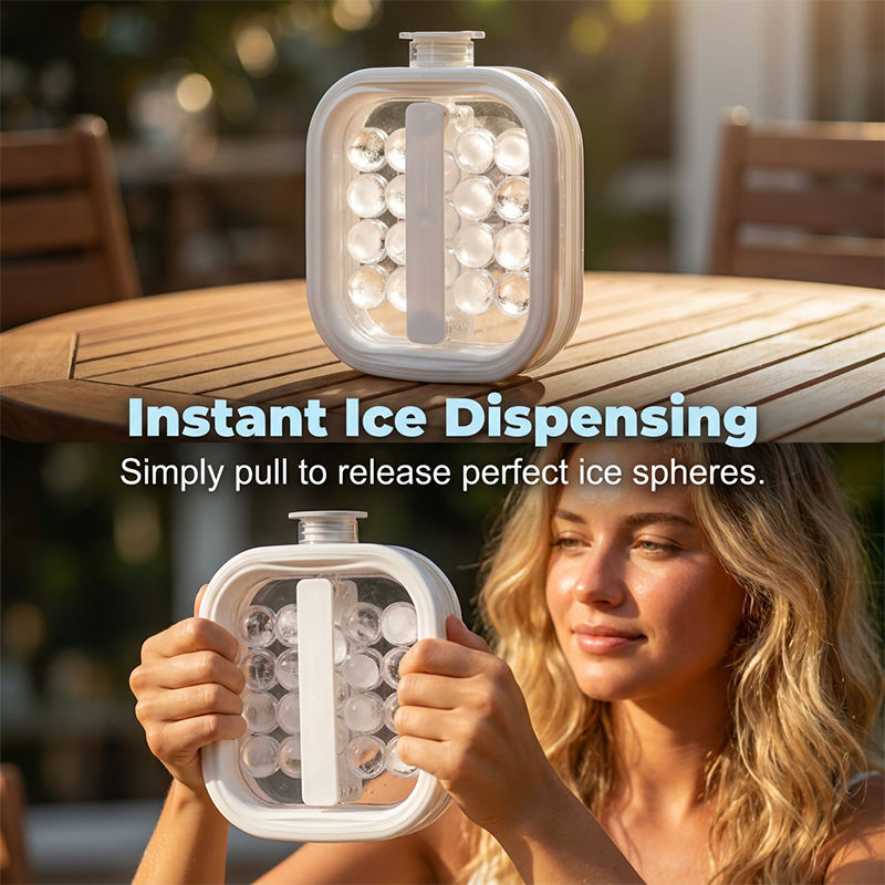 🥇Summer Hot Sale 💦Portable Silicone Ice Ball Maker Kettle🧊