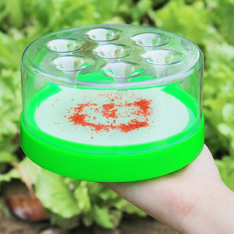 Reusable fly trap—no electricity, no poison!  Safe to use in the kitchen and around children and pets.