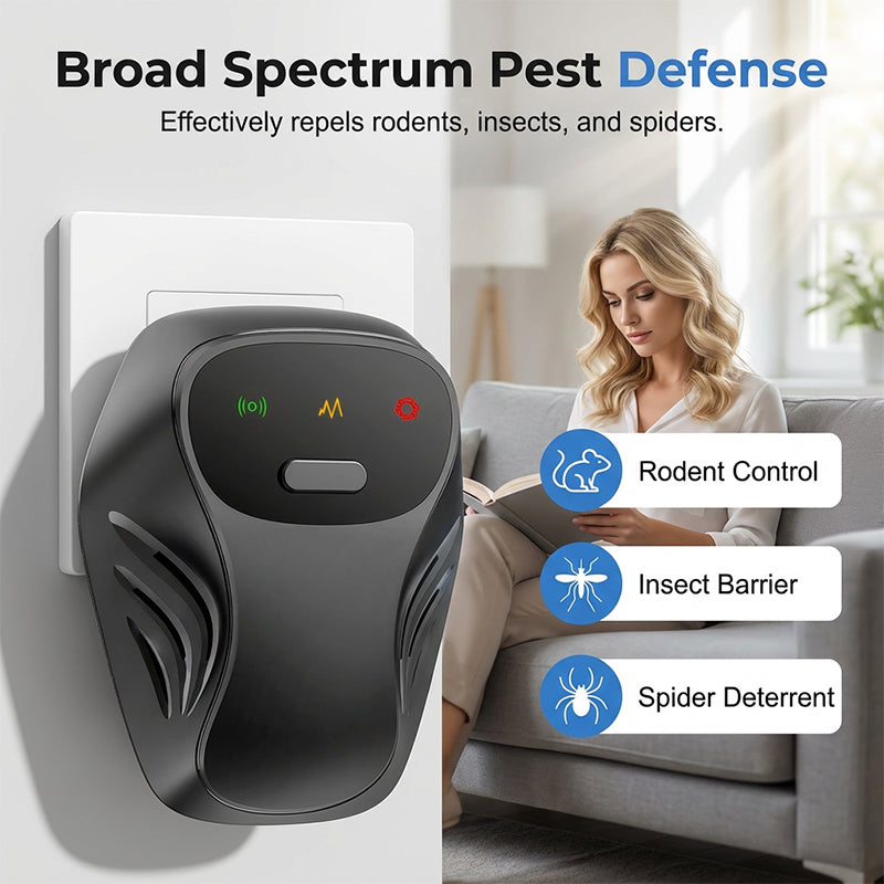 🥳2026 HOT SALE🥳💞50K+ SOLD!🦟🚫 50% OFF! Ultrasonic Pest Repeller – 4 modes, 360° dual speakers. No chemicals, no traps. Covers whole rooms – safe for family! 🏠✨