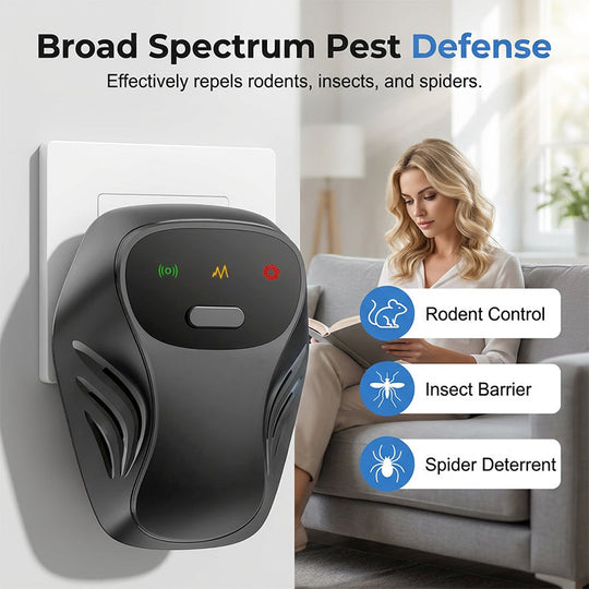 🥳2026 HOT SALE🥳💞50K+ SOLD!🦟🚫 50% OFF! Ultrasonic Pest Repeller – 4 modes, 360° dual speakers. No chemicals, no traps. Covers whole rooms – safe for family! 🏠✨