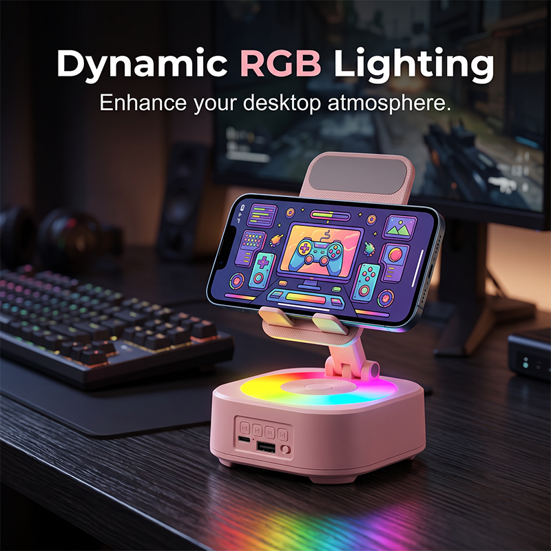 3-in-1 Bluetooth Speaker with Phone Stand
